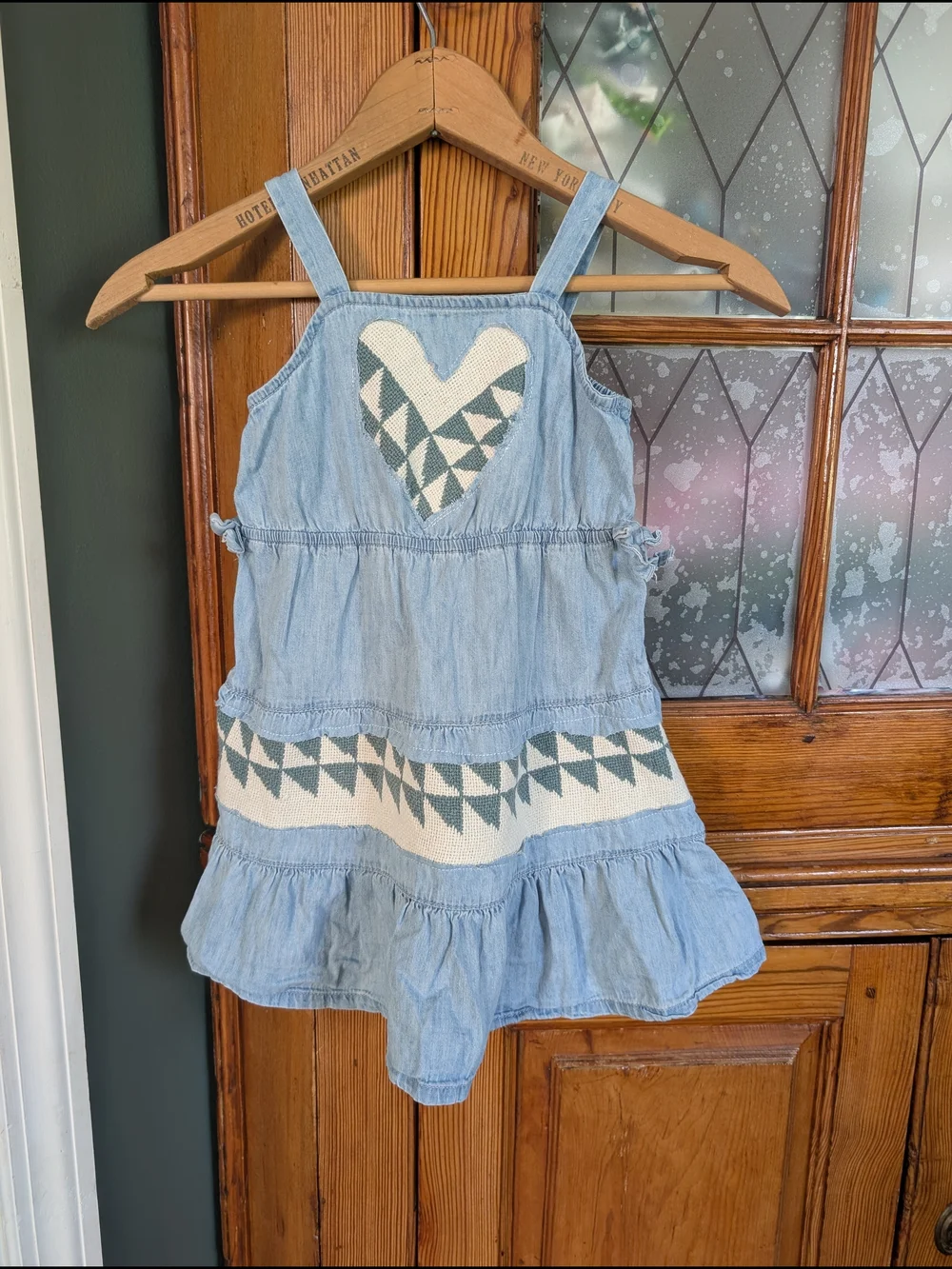 Little Girl Western Dress Heartland Cottagecore One of a Kind Size 3 Denim